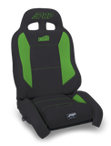 EnduroCrawl Reclining Suspension Seat  Black & Green Vinyl  Driver