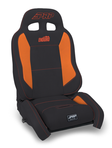 EnduroCrawl Reclining Suspension Seat  Black & Orange Vinyl  Passenger