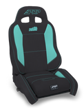 EnduroCrawl Reclining Suspension Seat  Black & Teal Vinyl  Passenger