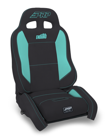 EnduroCrawl Reclining Suspension Seat  Black & Teal Vinyl  Passenger