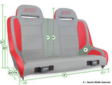 Elite Series Rear Bench For Jeep CJ-7/Wrangler YJ; Red