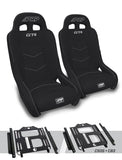 GT4 Suspension Seats Kit For Polaris RZR 570  800  900 (Pair)  Black
