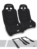 GT4 Suspension Seats Kit For Polaris RZR PRO XP  PRO R  PRO S  Turbo R (Pair)  Black