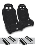 GT4 Suspension Seats Kit For Polaris General  RZR S 900  900 Trail  Trail  XP 1000  Turbo  Turbo S (Pair)  Black