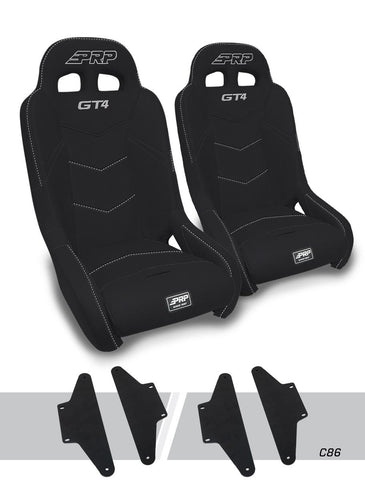 GT4 Suspension Seats Kit For Can-Am Maverick X3 (Pair)  Black