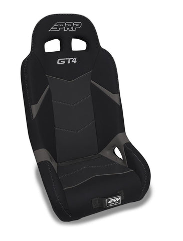 GT4 Rear Suspension Seat For Polaris RZR XP4 1000  XP4 Turbo  XP4 Turbo S  PRO XP4  PRO R4  PRO S4  Turbo R4 - Black & Grey