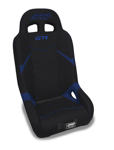 GT4 Rear Suspension Seat For Polaris RZR XP4 1000  XP4 Turbo  XP4 Turbo S  PRO XP4  PRO R4  PRO S4  Turbo R4 - Black & Blue
