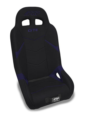 GT4 Rear Suspension Seat For Polaris RZR XP4 1000  XP4 Turbo  XP4 Turbo S  PRO XP4  PRO R4  PRO S4  Turbo R4 - Black & Purple
