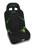 GT4 Rear Suspension Seat For Polaris RZR XP4 1000  XP4 Turbo  XP4 Turbo S  PRO XP4  PRO R4  PRO S4  Turbo R4 - Black & Green