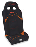 GT4 Fold Flat Rear Suspension Seats For Polaris RZR PRO XP4  PRO R4  Turbo R4 (Pair) - Black & Orange
