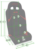 GT4 Fold Flat Rear Suspension Seats For Polaris RZR PRO XP4  PRO R4  Turbo R4 (Pair) - Custom