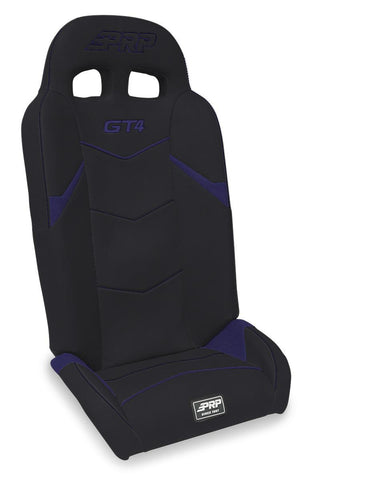 GT4 Fold Flat Rear Suspension Seats For Polaris RZR PRO XP4  PRO R4  Turbo R4 (Pair) - Black & Purple