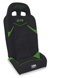 GT4 Fold Flat Rear Suspension Seats For Polaris RZR PRO XP4  PRO R4  Turbo R4 (Pair) - Black & Green