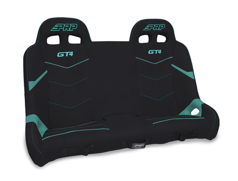 GT4 Quick Release Rear Suspension Bench Seat For Polaris RZR PRO XP4  PRO R4  Turbo R4 - Black & Teal