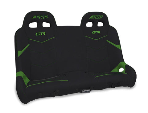 GT4 Quick Release Rear Suspension Bench Seat For Polaris RZR PRO XP4  PRO R4  Turbo R4 - Black & Green