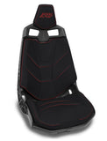 Seat Covers For Can-Am Maverick X3 & Maverick R (Pair)  Black With Red Stitch