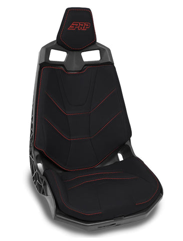 Seat Covers For Can-Am Maverick X3 & Maverick R (Pair)  Black With Red Stitch