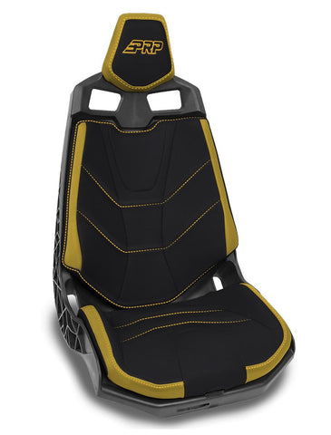 Seat Covers For Can-Am Maverick X3 & Maverick R (Pair)  Black And Yellow