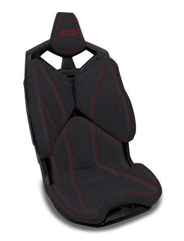 Front Seat Covers For 2020-2024 Polaris RZR PRO XP  PRO R  Turbo R (Pair) - Black With Red Stitch