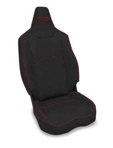 Front Seat Covers For Polaris XPEDITION  Black With Red Stitch