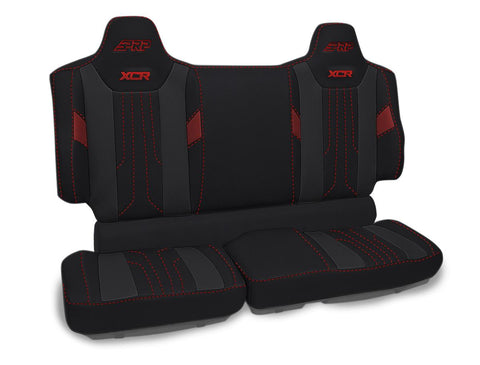 XCR Rear Bench Seat Covers For Polaris XPEDITION  Black & Red