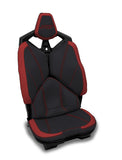 Rear Seat Covers For 2020-2024 Polaris RZR PRO X4P  PRO R4  Turbo R4 (Pair) - Black And Red