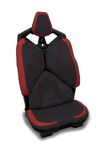 Rear Seat Covers For 2020-2024 Polaris RZR PRO X4P  PRO R4  Turbo R4 (Pair) - Black And Red