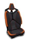 Rear Seat Covers For 2020-2024 Polaris RZR PRO X4P  PRO R4  Turbo R4 (Pair) - Black And Orange