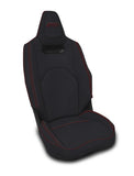 Front Seat Covers For 2025+ Polaris RZR PRO XP  PRO R  PRO S (Pair) - Black With Red Stitch