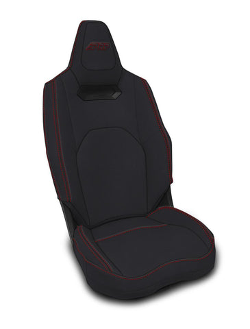 Front Seat Covers For 2025+ Polaris RZR PRO XP  PRO R  PRO S (Pair) - Black With Red Stitch