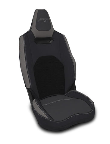 Front Seat Covers For 2025+ Polaris RZR PRO XP  PRO R  PRO S With Cooled Seats (Pair) - Black And Grey
