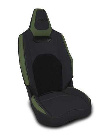 Front Seat Covers For 2025+ Polaris RZR PRO XP  PRO R  PRO S With Cooled Seats (Pair) - Black And Olive