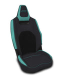 Front Seat Covers For 2025+ Polaris RZR PRO XP  PRO R  PRO S With Cooled Seats (Pair) - Black And Teal