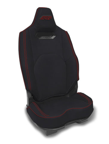 Rear Seat Covers For 2025+ Polaris RZR PRO XP  PRO R  PRO S (Pair) - Black With Red Stitch