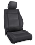 Front Seat Covers For '07–'10 Jeep Wrangler JK  2 Door Or 4 Door (Pair) - Black And Grey