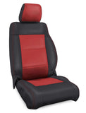 Front Seat Covers For '07–'10 Jeep Wrangler JK  2 Door Or 4 Door (Pair) - Black And Red