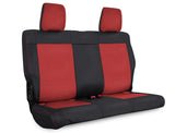 Rear Seat Cover For '07–'10 Jeep Wrangler JK  2 Door - Black And Red