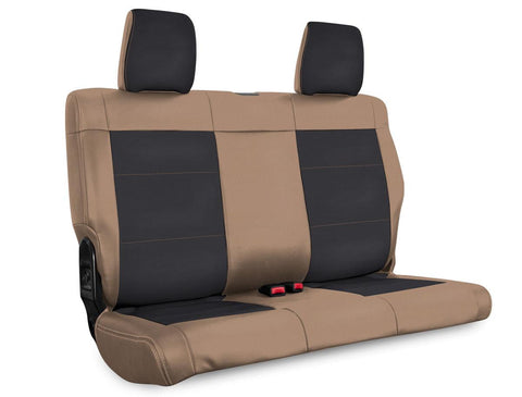Rear Seat Cover For '08–'10 Jeep Wrangler JKU  4 Door - Black And Tan
