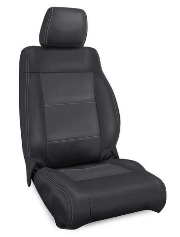 Front Seat Covers For '11–'12 Jeep Wrangler JK  2 Door Or 4 Door (Pair) - Black And Grey