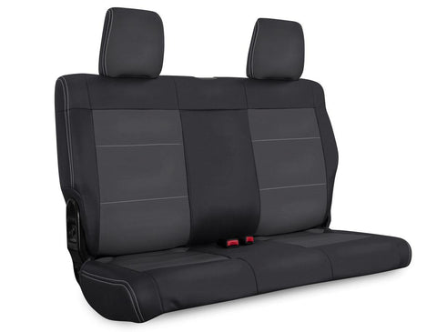 Rear Seat Cover For '11–'12 Jeep Wrangler JK  2 Door - Black And Grey