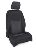 Front Seat Covers For '13–'18 Jeep Wrangler JK  2 Door Or 4 Door (Pair) - Black And Grey