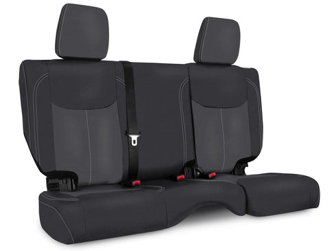 Rear Seat Cover For '13–'18 Jeep Wrangler JKU  4 Door - Black And Grey