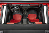 Front Seat Covers For Jeep Wrangler JL  2 Door; With Molle Back (Pair) - Black And Red