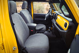 Front Seat Covers For Jeep Wrangler JLU  4 Door; Jeep Gladiator JT; With Pocket Back (Pair) - Custom