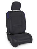 Front Seat Covers For Jeep Wrangler JLU  4 Door; Jeep Gladiator JT; With Molle Back (Pair) - Black And Purple