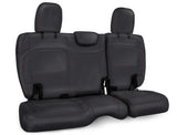 Rear Bench Cover For Jeep Wrangler JLU  4 Door With No Armrest - Black With Red Stitching