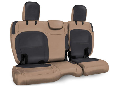 Rear Bench Cover For Jeep Wrangler JLU  4 Door With No Armrest - Black And Tan