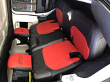 Rear Bench Cover For Jeep Wrangler JLU  4 Door With No Armrest - Black And Red