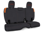 Rear Bench Cover For Jeep Wrangler JLU  4 Door With No Armrest - Black And Orange