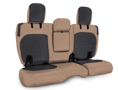 Rear Bench Cover For Jeep Wrangler JLU  4 Door With Armrest - Black And Tan